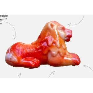 Happy‎ State Co. Lion Dripping Candy Resin Figurine Orange Red Collectible Toy